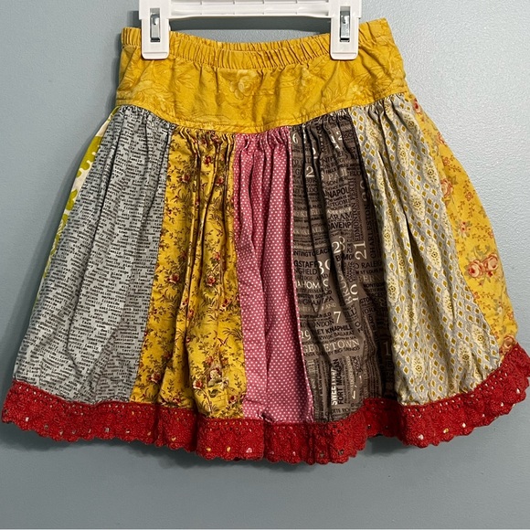 Girls Persnickety Size 8 Multi-Colored Patchwork Stripe Skirt - Picture 5 of 8